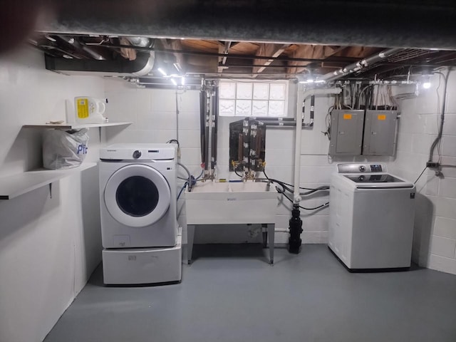 4507 S Griffin Ave, Milwaukee, WI 53207 - washroom featuring washer and dryer and electric panel