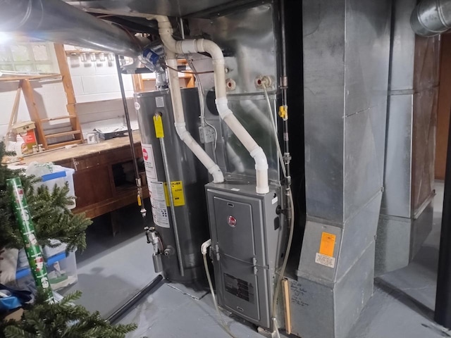 4507 S Griffin Ave, Milwaukee, WI 53207 - utility room featuring water heater and heating unit