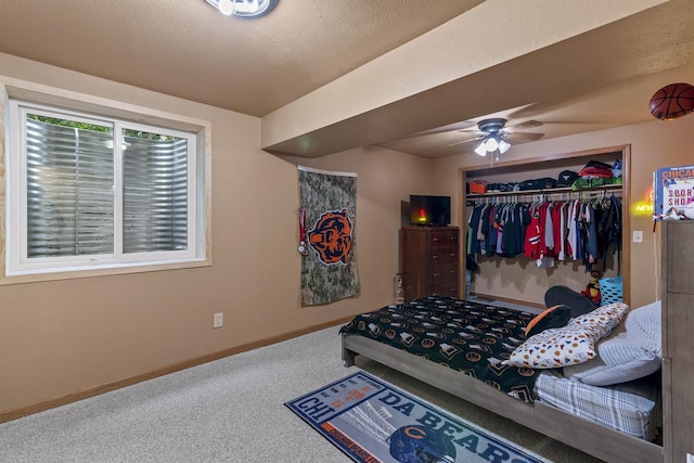 2150 E Carly Ct, Milton, WI 53563 - carpeted bedroom with a closet and baseboards