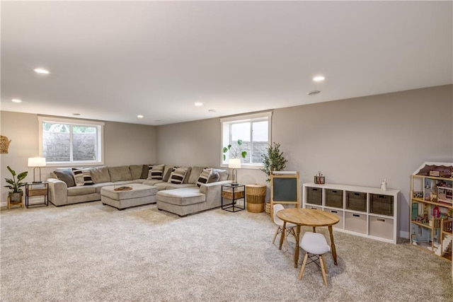 4567 Springfield Dr, Eau Claire, WI 54701 - living area with carpet flooring, plenty of natural light, recessed lighting, and baseboards