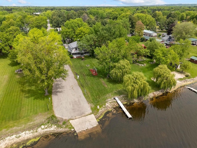 N3510 Lotus Dr, Montello, WI 53949 - view of property location with a large body of water and a forest