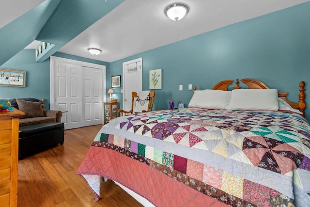 N3510 Lotus Dr, Montello, WI 53949 - bedroom with wood finished floors and a closet