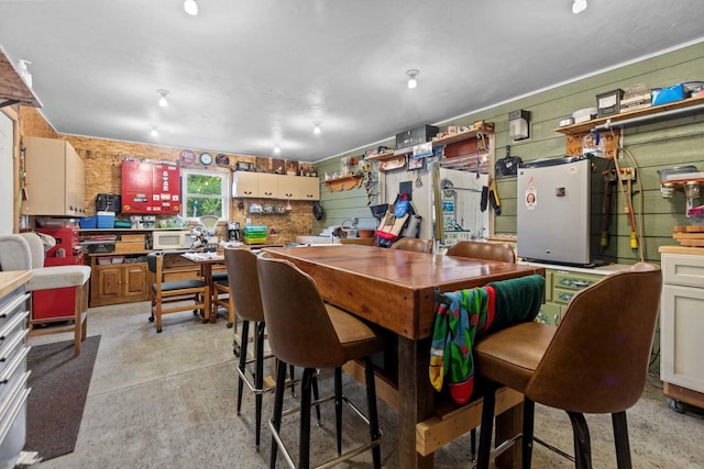 N3510 Lotus Dr, Montello, WI 53949 - kitchen featuring white microwave and concrete flooring