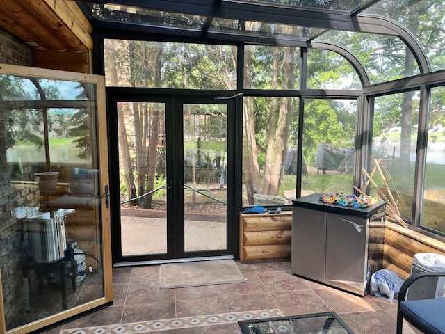 1159 Elmhurst Ln, Oshkosh, WI 54904 - sunroom / solarium featuring french doors