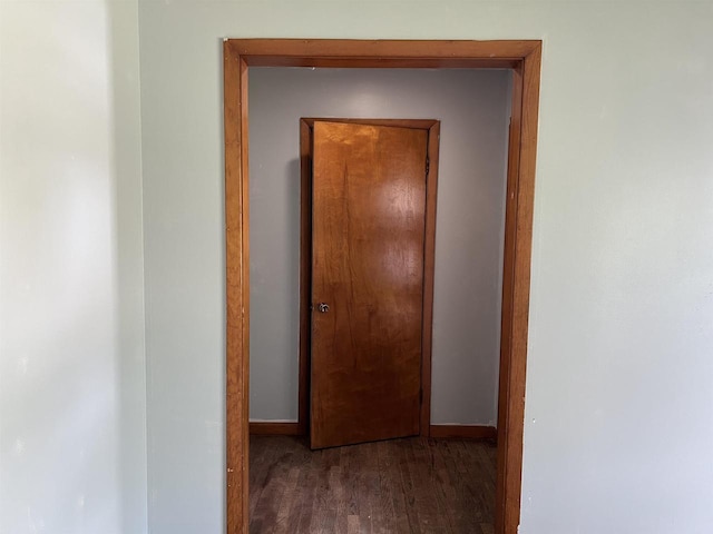 965 Appleton Rd, Menasha, WI 54952 - hallway featuring wood finished floors and baseboards