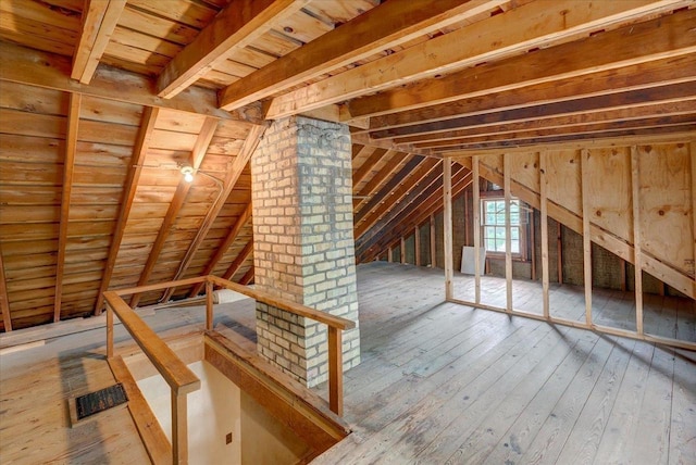 963 W Highland St, Whitewater, WI 53190 - unfinished attic with an upstairs landing
