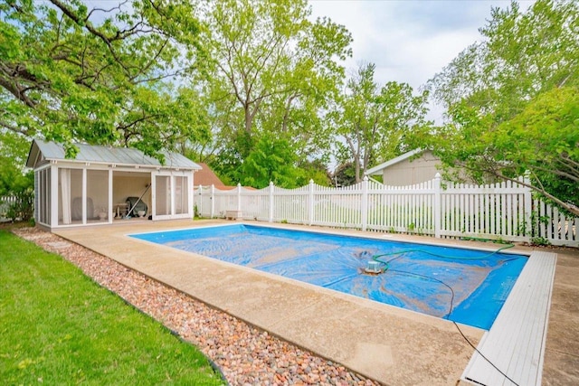 963 W Highland St, Whitewater, WI 53190 - view of pool with an outdoor structure