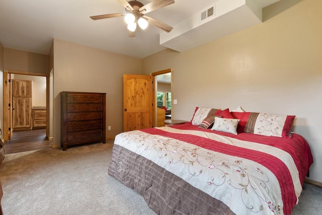 N9281 Perkins Rd, Mindoro, WI 54644 - carpeted bedroom featuring ceiling fan
