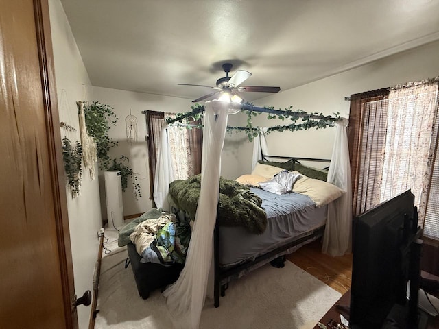 2740 N 61st St, Milwaukee, WI 53210 - bedroom featuring wood finished floors and a ceiling fan