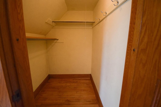 1139 W Highland St, Whitewater, WI 53190 - spacious closet with vaulted ceiling and wood finished floors