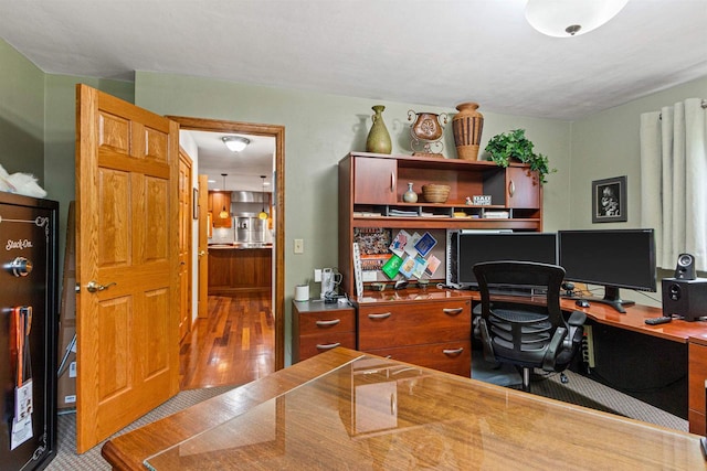 1136 W Ridge Rd, Marshfield, WI 54449 - office area featuring wood finished floors