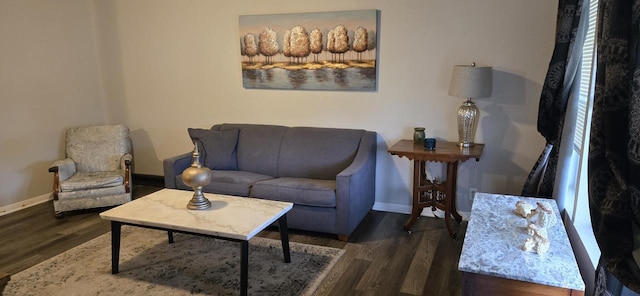 2112 Virginia St, Racine, WI 53405 - living room featuring wood finished floors and baseboards
