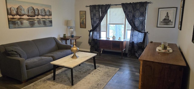 2112 Virginia St, Racine, WI 53405 - living room with wood finished floors and baseboards