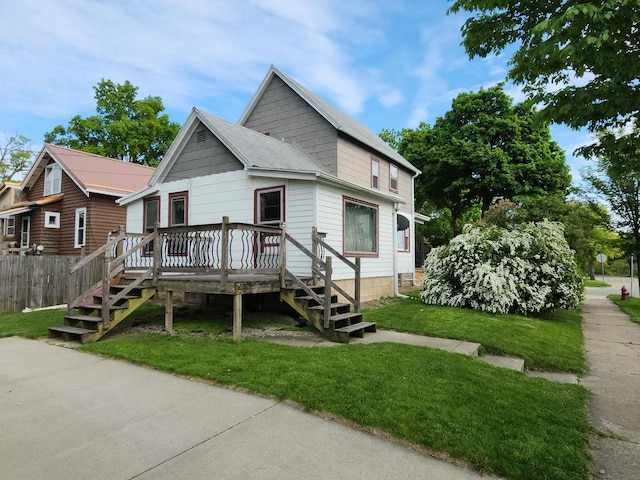 9524 W Mitchell St, West Allis, WI 53214 - view of front of property featuring a deck and stairs