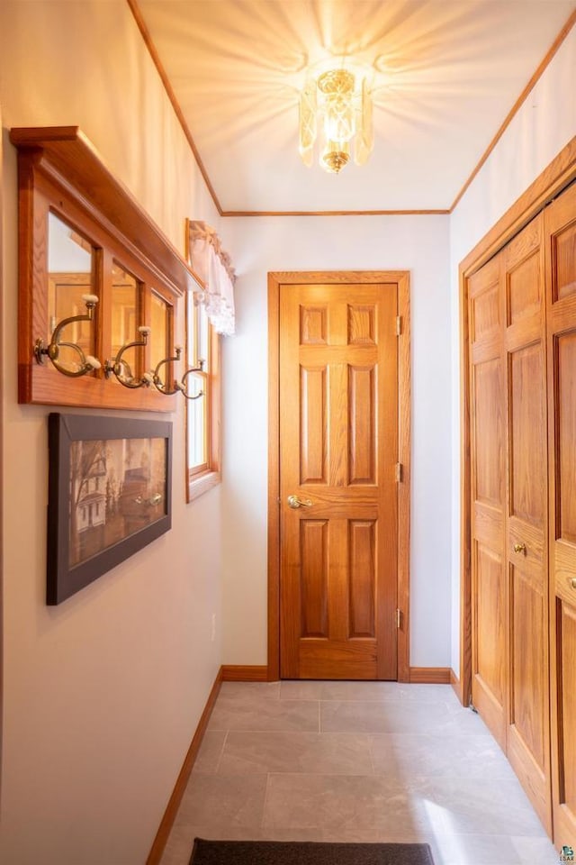 23920 US Highway 2, Ashland, WI 54806 - corridor with baseboards and ornamental molding