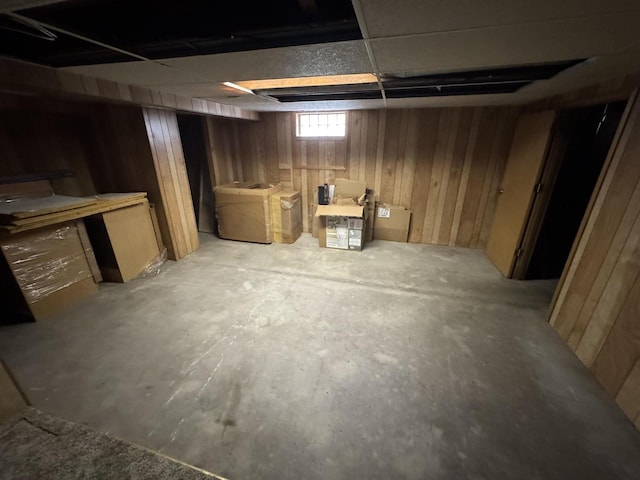 7715 18th Ave, Kenosha, WI 53143 - below grade area with wooden walls