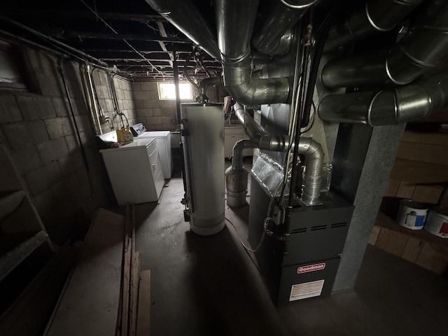 7715 18th Ave, Kenosha, WI 53143 - utilities featuring gas water heater and washing machine and dryer