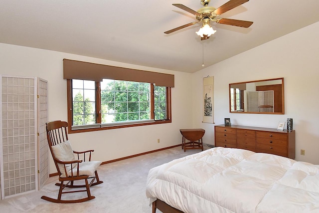 10320 W Whitnall Edge Cir Unit A, Franklin, WI 53132 - bedroom with light carpet, baseboards, and a ceiling fan