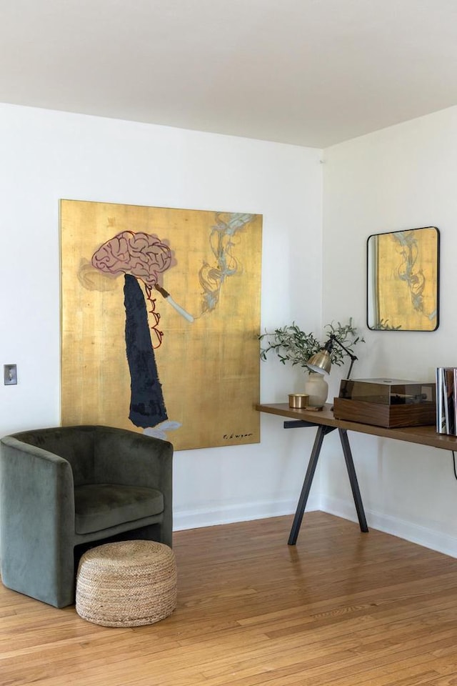 2707 Mason St, Madison, WI 53705 - living area featuring wood finished floors and baseboards