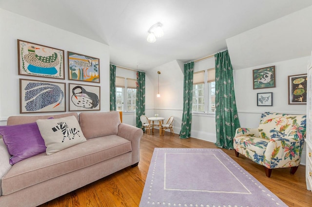 529 N 68th St, Wauwatosa, WI 53213 - living area featuring wood finished floors and baseboards