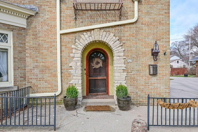 529 N 68th St, Wauwatosa, WI 53213 - property entrance featuring brick siding