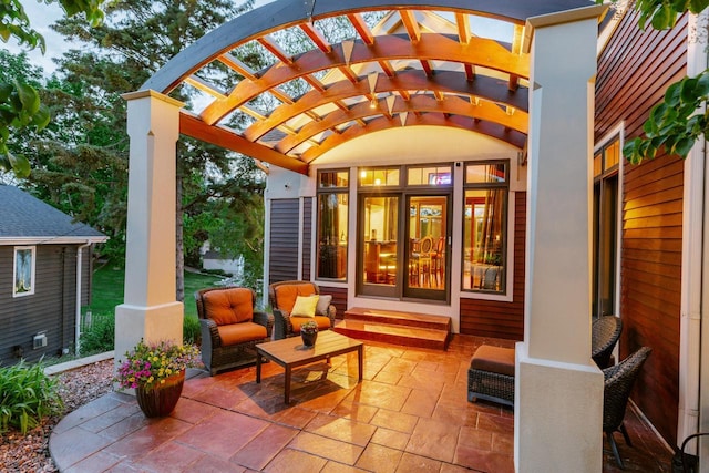 N49W35398 Wisconsin Ave, Oconomowoc, WI 53066 - view of patio featuring a pergola