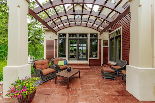 N49W35398 Wisconsin Ave, Oconomowoc, WI 53066 - view of patio featuring french doors