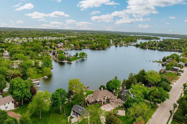 N49W35398 Wisconsin Ave, Oconomowoc, WI 53066 - aerial perspective of suburban area with a large body of water