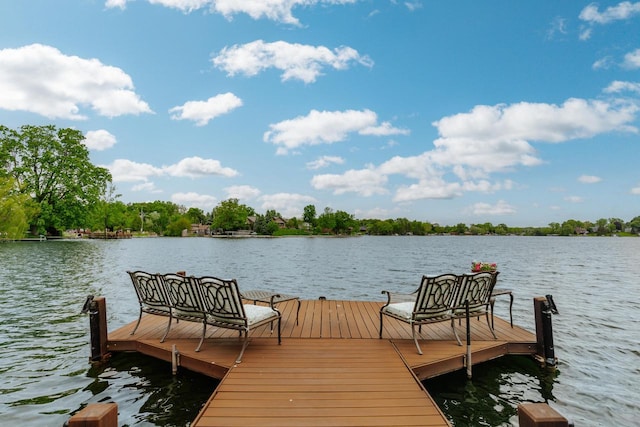 N49W35398 Wisconsin Ave, Oconomowoc, WI 53066 - dock area featuring a water view