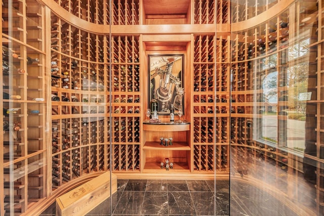 N49W35398 Wisconsin Ave, Oconomowoc, WI 53066 - wine cellar featuring marble finish flooring