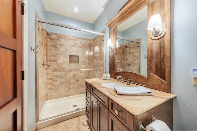 N49W35398 Wisconsin Ave, Oconomowoc, WI 53066 - full bath with vanity and a shower stall