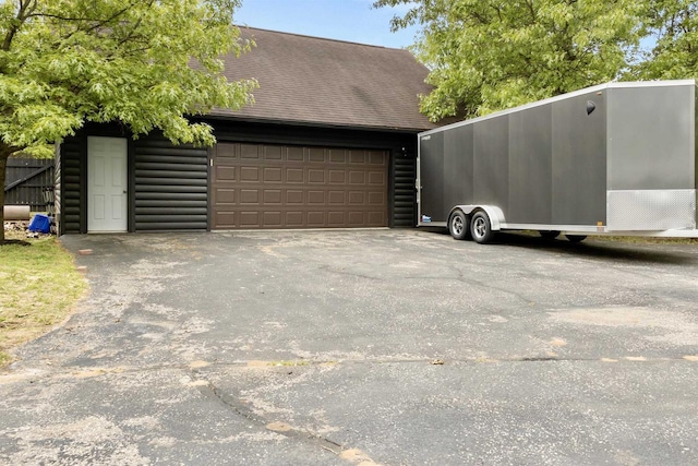 29774 Whispering Pines Rd, Lone Rock, WI 53556 - garage with driveway
