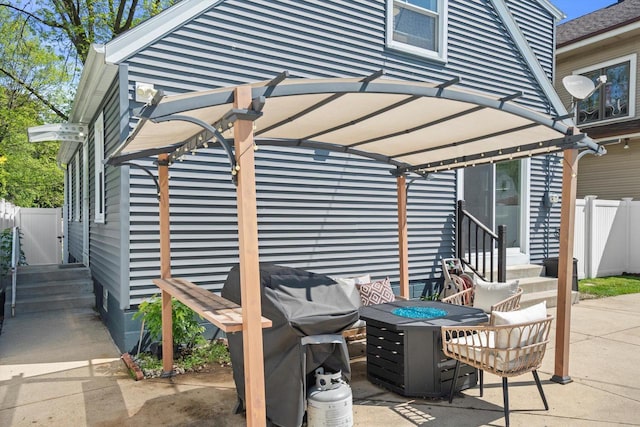 915 E Ohio Ave, Milwaukee, WI 53207 - view of patio with a pergola and entry steps