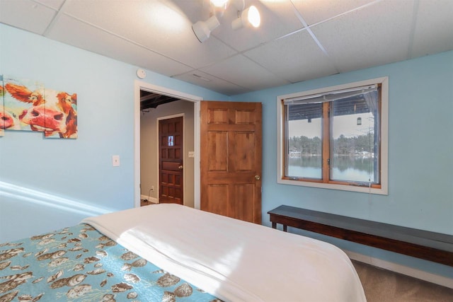 N1416 W Stratton Rd, Waupaca, WI 54981 - bedroom with a drop ceiling