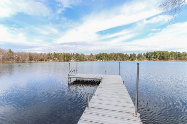 N1416 W Stratton Rd, Waupaca, WI 54981 - dock area featuring a water view