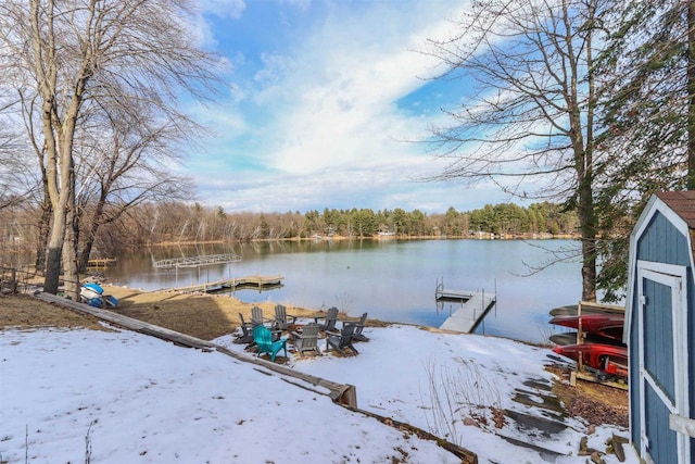N1416 W Stratton Rd, Waupaca, WI 54981 - dock area with a water view
