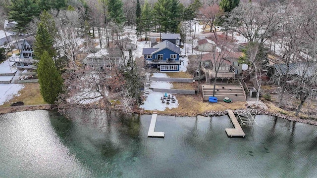 N1416 W Stratton Rd, Waupaca, WI 54981 - aerial view of residential area with a large body of water