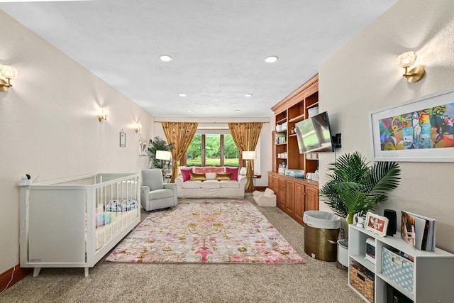 S82W15980 Bass Bay Ln, Muskego, WI 53150 - living area featuring carpet, recessed lighting, and baseboards
