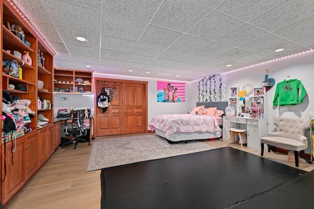 S82W15980 Bass Bay Ln, Muskego, WI 53150 - bedroom featuring recessed lighting, an office area, and light wood-type flooring
