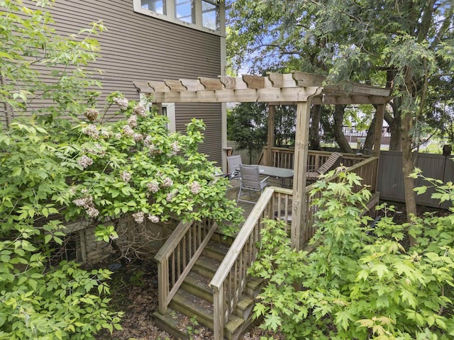 300 S Vine Ave, Marshfield, WI 54449 - deck with a pergola
