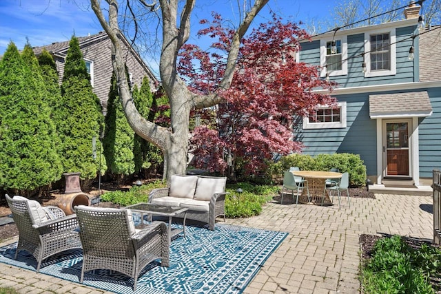 415 E Willow Rd, Fox Point, WI 53217 - view of patio / terrace with an outdoor hangout area and outdoor dining area