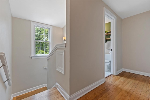415 E Willow Rd, Fox Point, WI 53217 - stairway with wood-type flooring and baseboards