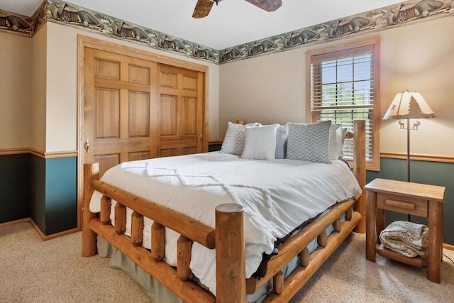 936 Broken Bow Ct, Delafield, WI 53018 - carpeted bedroom featuring a ceiling fan and baseboards
