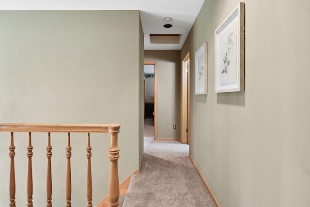 936 Broken Bow Ct, Delafield, WI 53018 - hall featuring light colored carpet, an upstairs landing, and baseboards