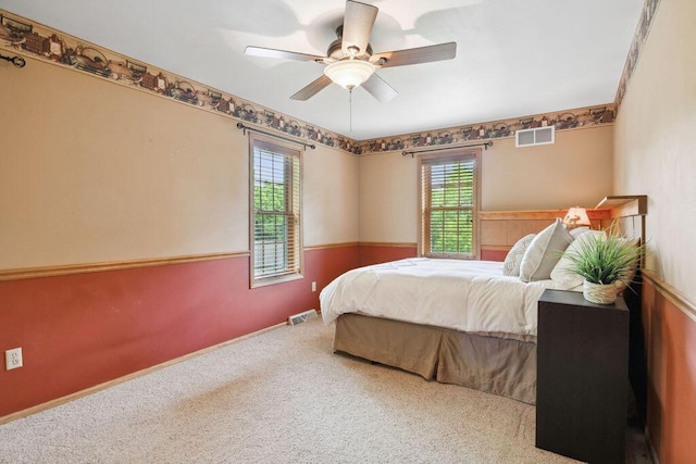 936 Broken Bow Ct, Delafield, WI 53018 - bedroom featuring carpet and ceiling fan