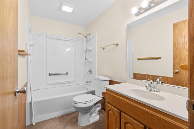 2225 Paul Rd, Manitowoc, WI 54220 - full bath with vanity, shower / bathtub combination, and toilet
