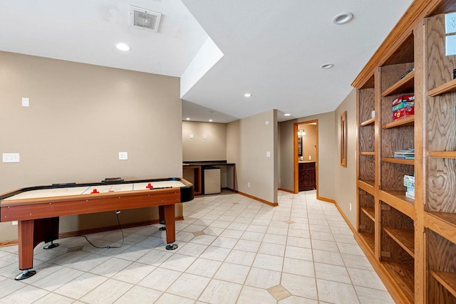N2281 Lakewood Ln, Chilton, WI 53014 - recreation room with baseboards, recessed lighting, and light tile patterned floors