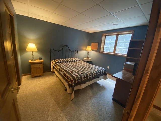 1430 Sherwood Ct, Wisconsin Rapids, WI 54494 - bedroom with a paneled ceiling, carpet floors, and baseboards