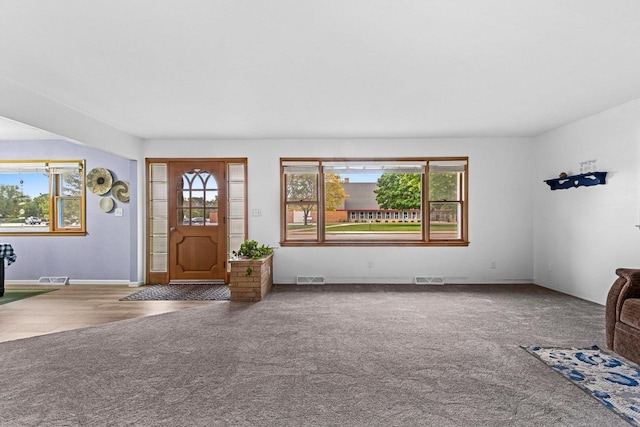 1037 S Union St, Shawano, WI 54166 - entrance foyer featuring healthy amount of natural light, carpet floors, and baseboards