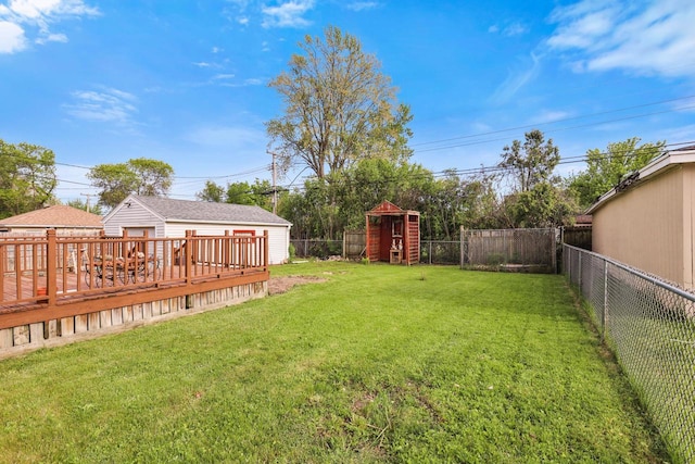8721 W Douglas Ave, Milwaukee, WI 53225 - view of yard featuring a wooden deck